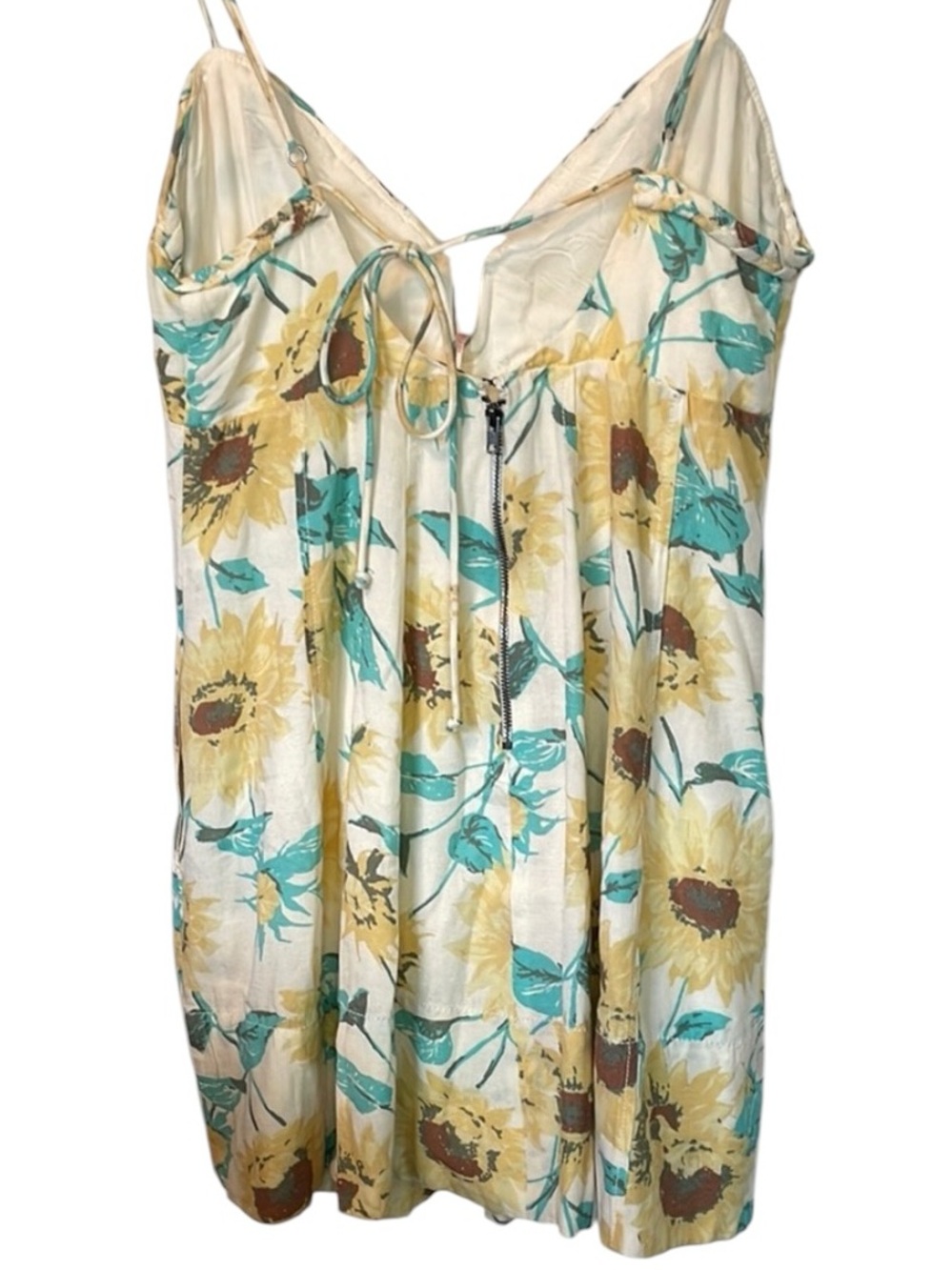 Free People Altura Printed Mini Dress Pale Sunflower Combo XL - Picture 10 of 13